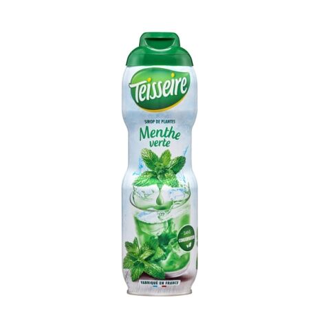a bottle of Teisseire French mint syrup (sirop de menthe) 600ml
