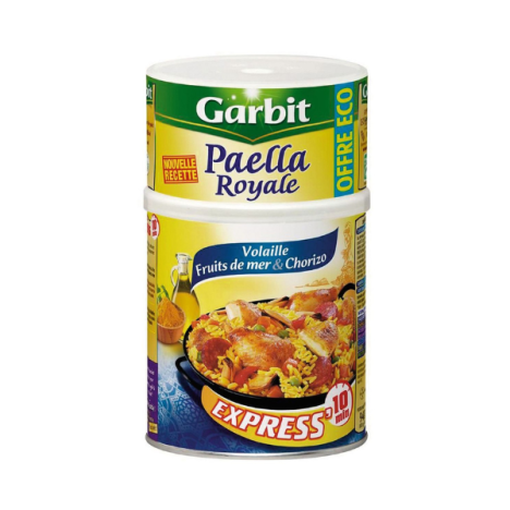 a can of Garbit Seafood and Chicken Paella 940g