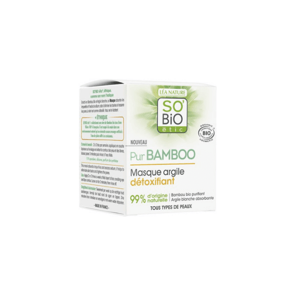 SO BIO Masque Argile Detoxifiant Tous Types de Peaux 50ml