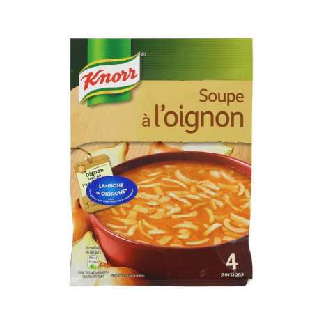 a sachet of dehydrated Knorr Onion Soup mix