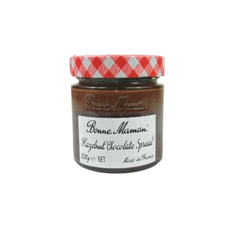 jar of Bonne Maman Hazelnut and Chocolate Spread 250g